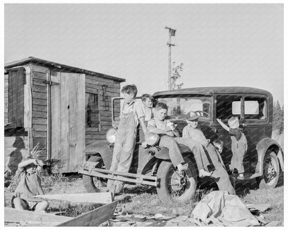 Children Bean Picking in Marion County Oregon 1939 - Available at KNOWOL