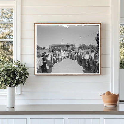Children Boarding School Bus at Agua Fria Camp 1944 - Available at KNOWOL
