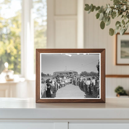 Children Boarding School Bus at Agua Fria Camp 1944 - Available at KNOWOL