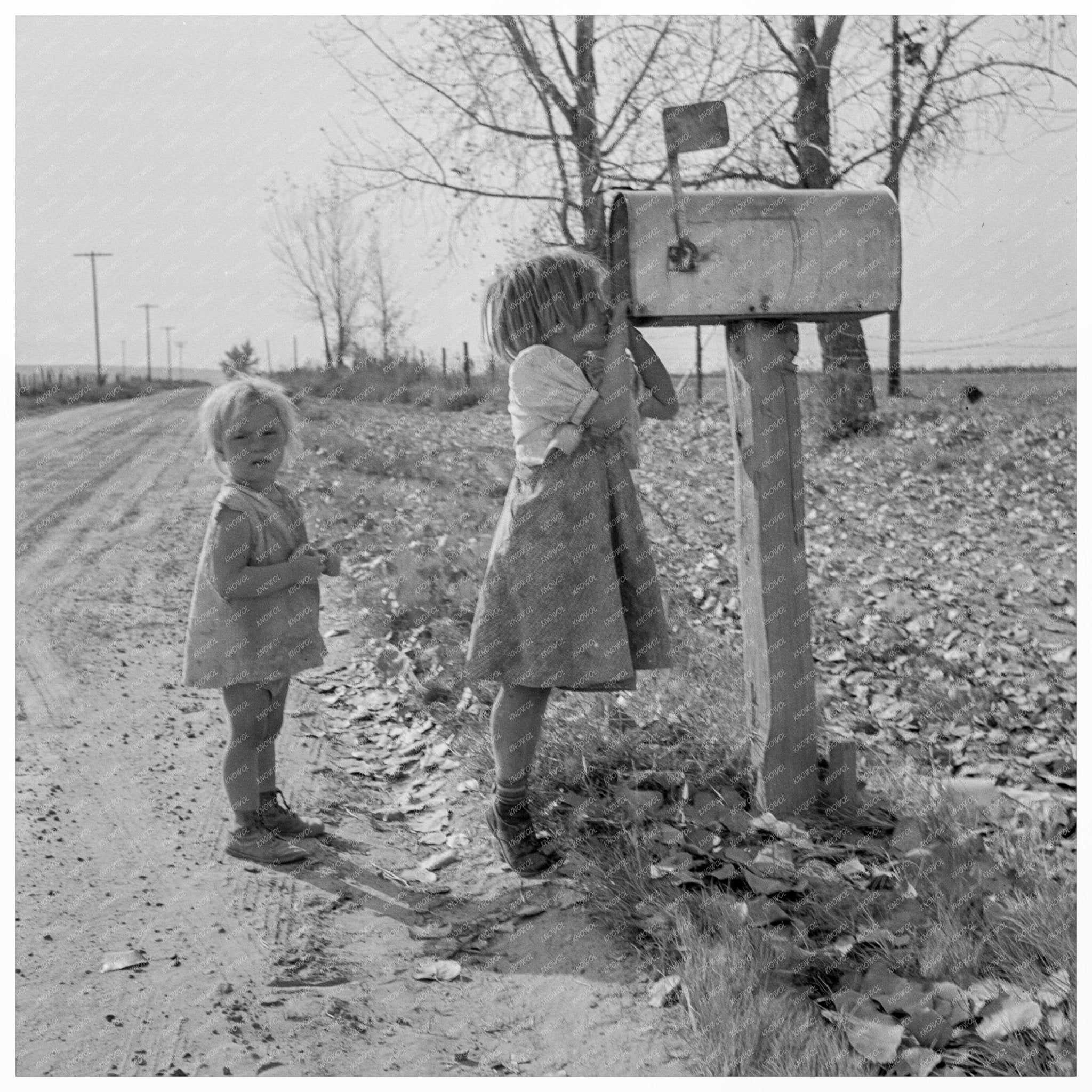 Children by R.F.D. Mailbox in Fruitland Idaho 1939 - Available at KNOWOL