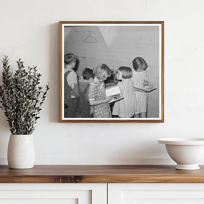 Children Choosing Books in Southeast Missouri School Library 1938 - Available at KNOWOL