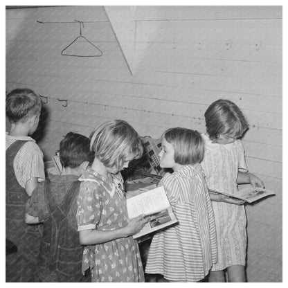 Children Choosing Books in Southeast Missouri School Library 1938 - Available at KNOWOL