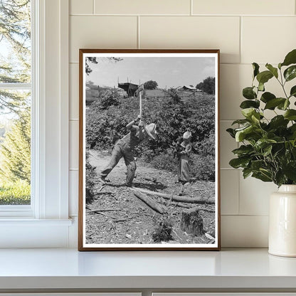 Children Chopping Wood in Muskogee County Oklahoma 1939 - Available at KNOWOL