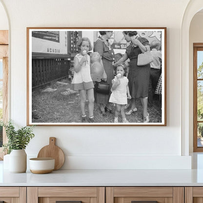 Children Eating Ice Cream at National Rice Festival 1938 - Available at KNOWOL