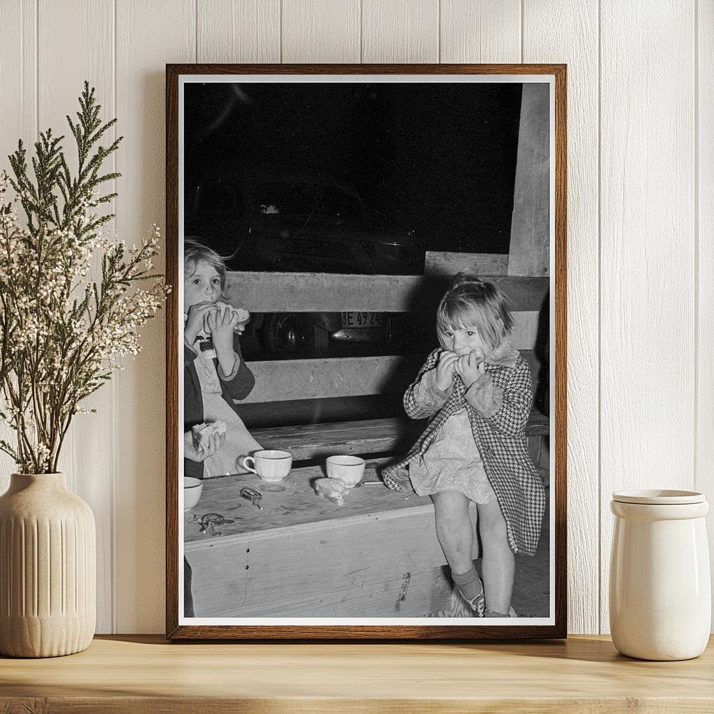 Children Enjoying Refreshments at Shafter Camp 1938 - Available at KNOWOL