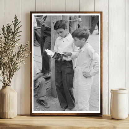 Children in Mogollon New Mexico Reading Comics June 1940 - Available at KNOWOL