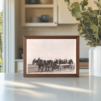 Children in Mule - Pulled Wagon Louisiana January 1939 - Available at KNOWOL