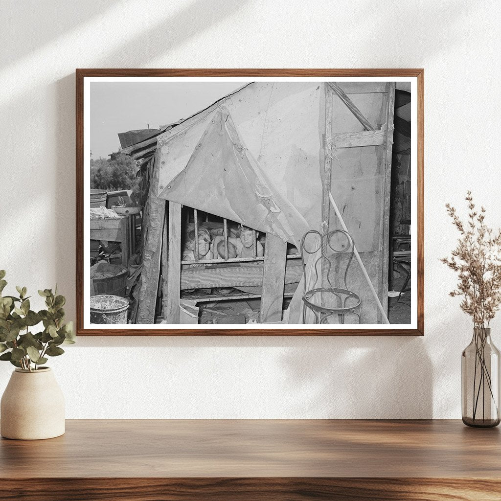 Children in Shack Home Mays Avenue Camp Oklahoma City 1939 - Available at KNOWOL