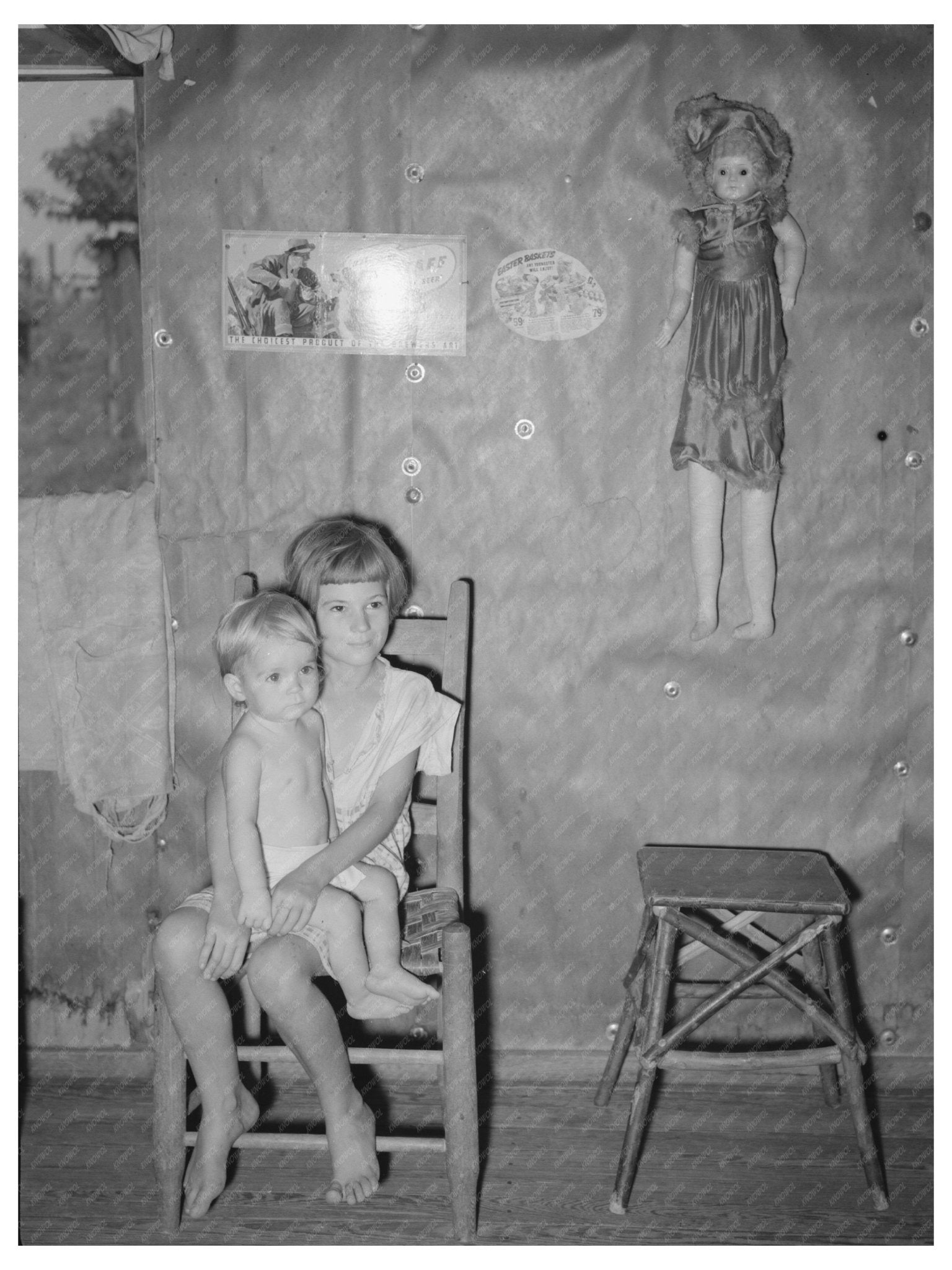 Children in Tin Town Caruthersville Missouri August 1938 - Available at KNOWOL