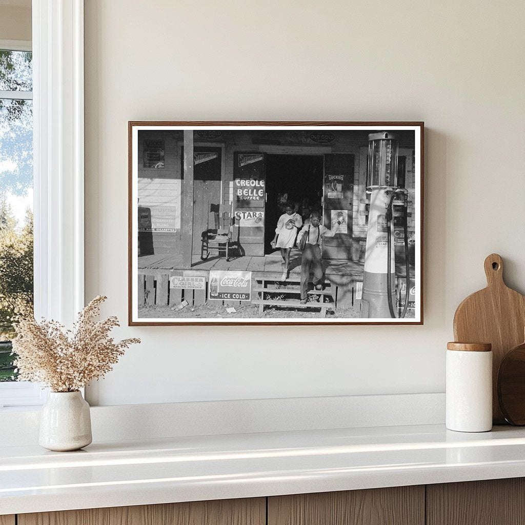 Children Leaving Store in Mix Louisiana 1938 - Available at KNOWOL