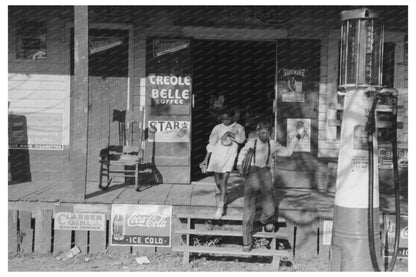 Children Leaving Store in Mix Louisiana 1938 - Available at KNOWOL