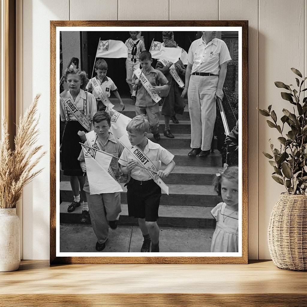 Children Leaving Sunday School Brooklyn 1944 - Available at KNOWOL