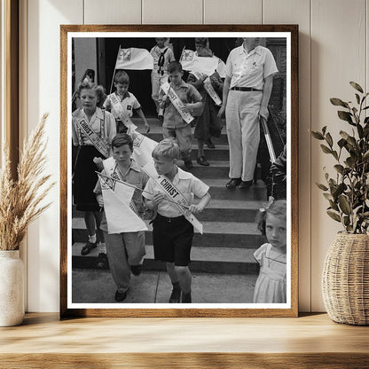 Children Leaving Sunday School Brooklyn 1944 - Available at KNOWOL