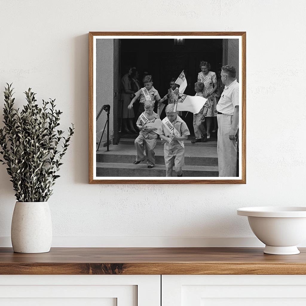 Children Leaving Sunday School Brooklyn June 1944 - Available at KNOWOL