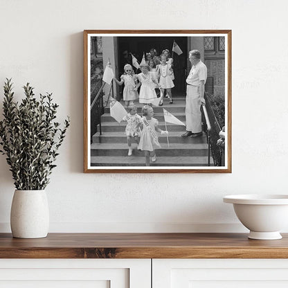 Children Leaving Sunday School in Brooklyn June 1944 - Available at KNOWOL