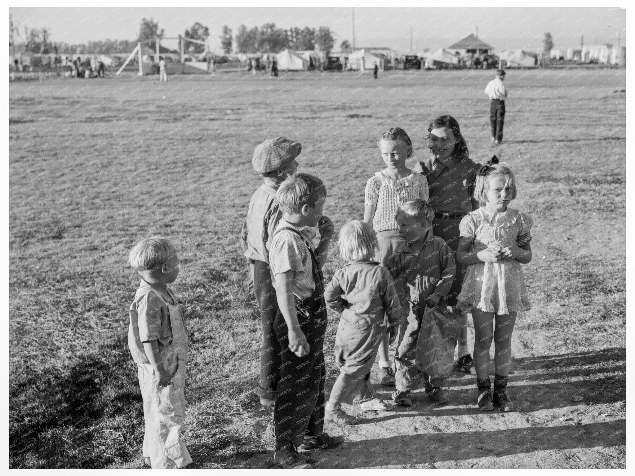 Children of Migratory Pea Pickers Brawley California 1939 - Available at KNOWOL