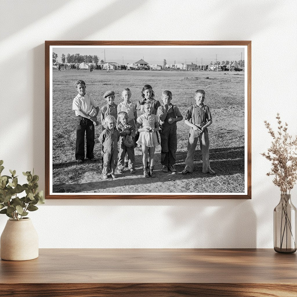 Children of Migratory Pea Pickers Brawley Camp 1939 - Available at KNOWOL