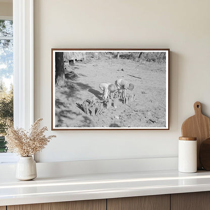 Children of Sharecropper Tending Garden New Madrid County 1938 - Available at KNOWOL