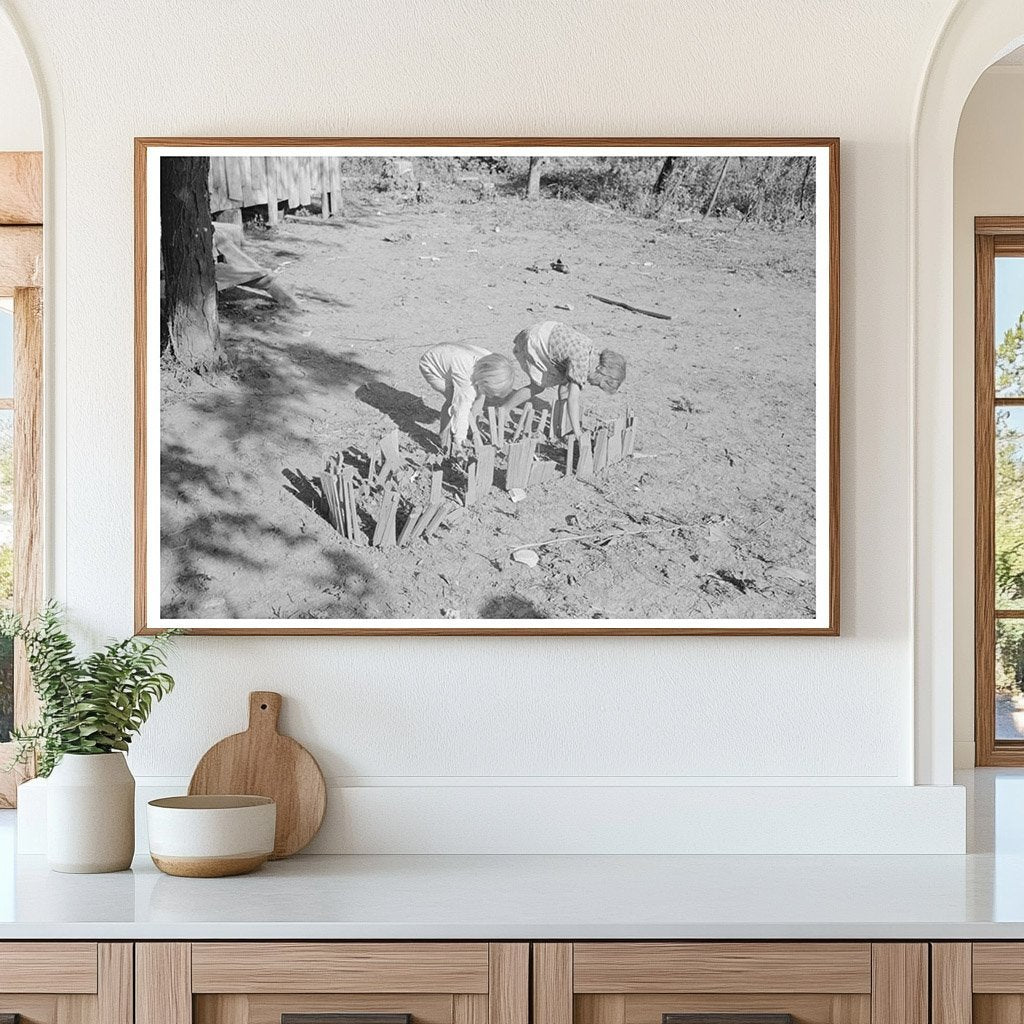 Children of Sharecropper Tending Garden New Madrid County 1938 - Available at KNOWOL