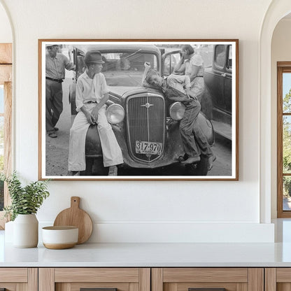 Children on Car Fenders Steele Missouri August 1938 - Available at KNOWOL