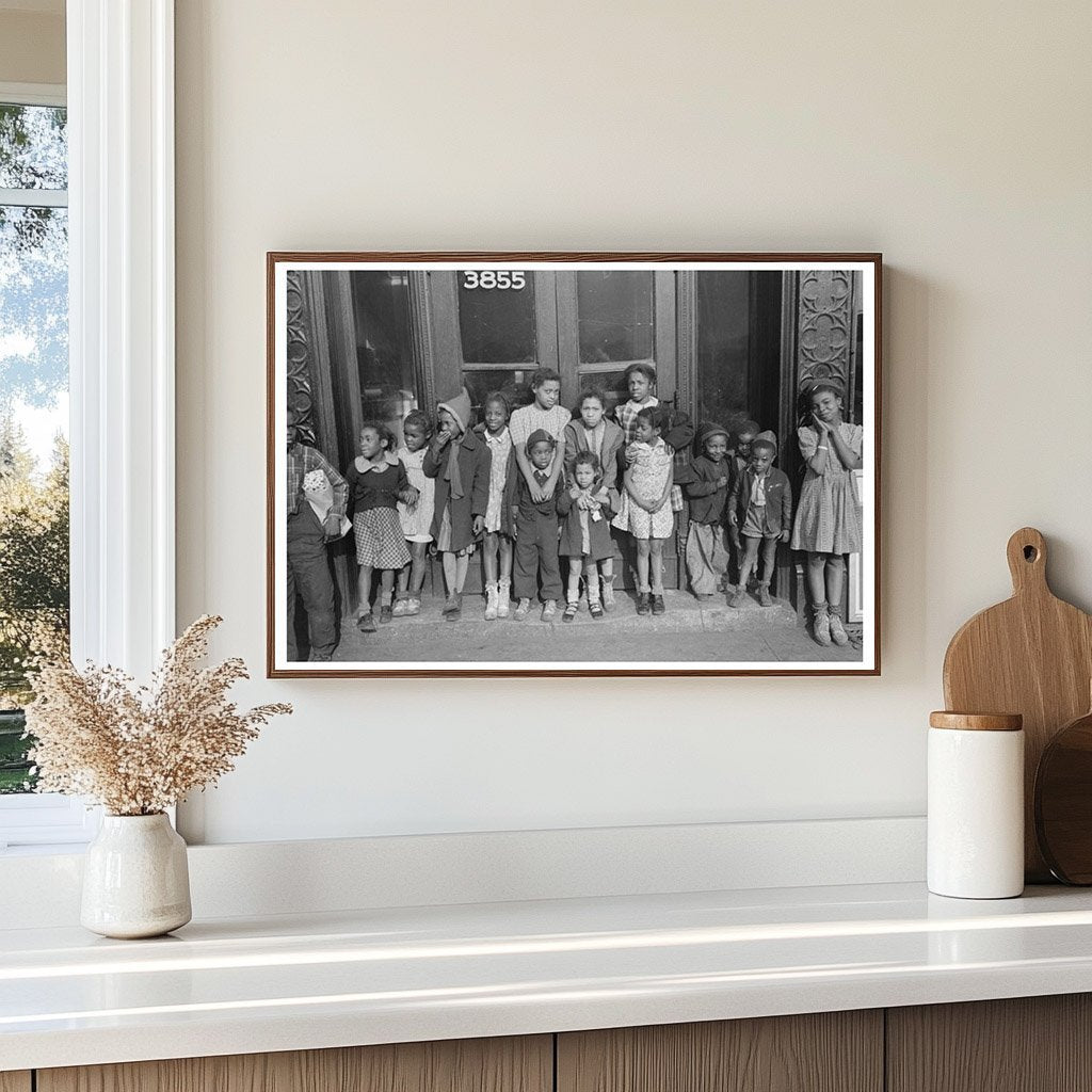 Children on South Side Chicago April 1941 Black and White Negative - Available at KNOWOL