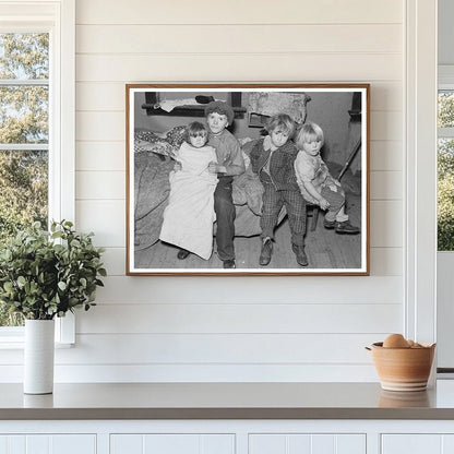 Children Outside Farmhouse in Sheridan County Montana 1937 - Available at KNOWOL