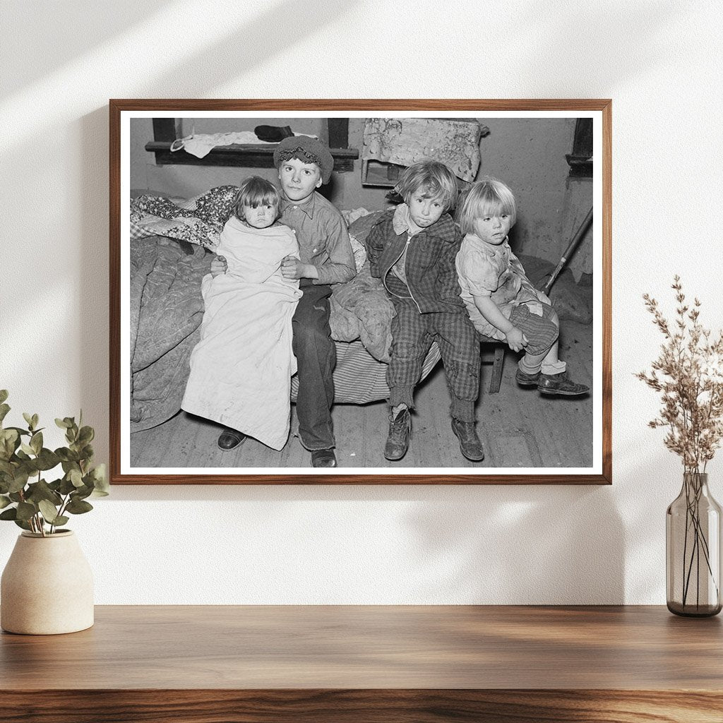 Children Outside Farmhouse in Sheridan County Montana 1937 - Available at KNOWOL