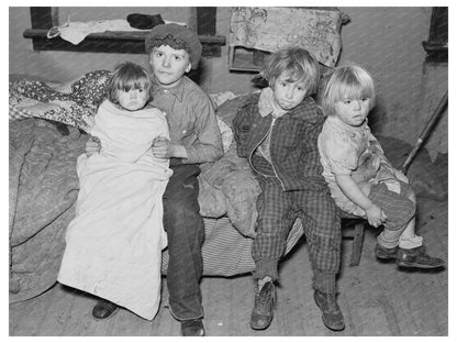 Children Outside Farmhouse in Sheridan County Montana 1937 - Available at KNOWOL