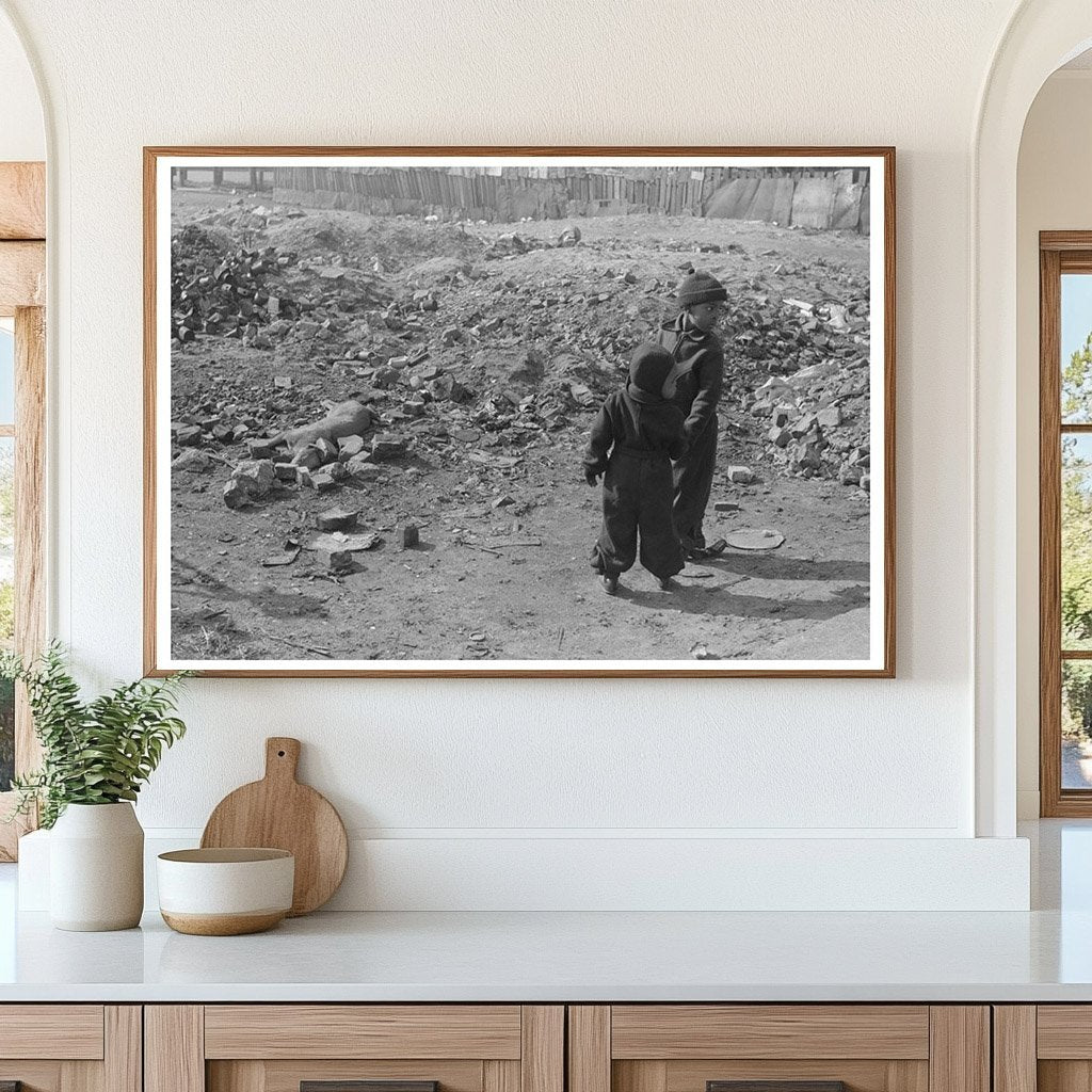 Children Playing by Deceased Dog Chicago April 1941 - Available at KNOWOL