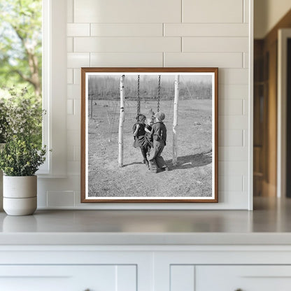 Children Playing by Long Lake Wisconsin May 1937 - Available at KNOWOL