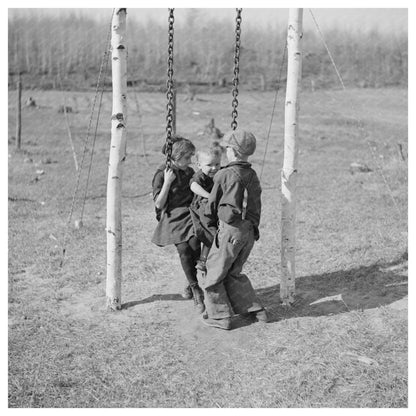 Children Playing by Long Lake Wisconsin May 1937 - Available at KNOWOL