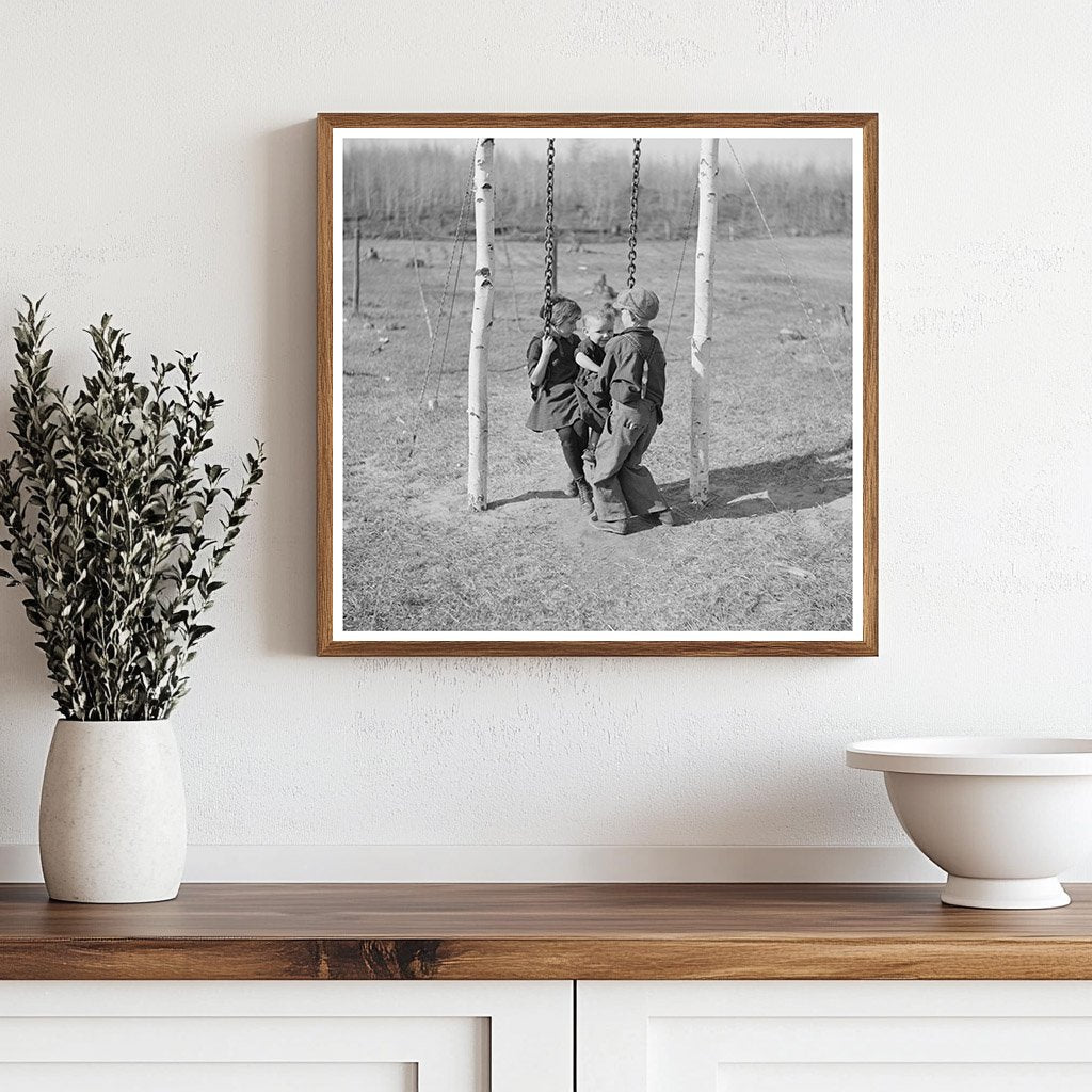 Children Playing by Long Lake Wisconsin May 1937 - Available at KNOWOL