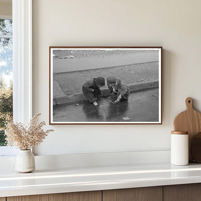 Children Playing in Gutter Bronx New York November 1936 - Available at KNOWOL