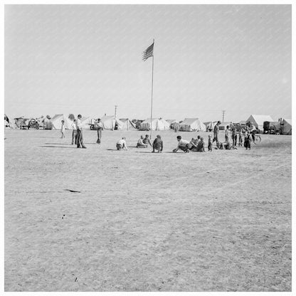 Children Playing Marbles at Migratory Labor Camp 1939 - Available at KNOWOL