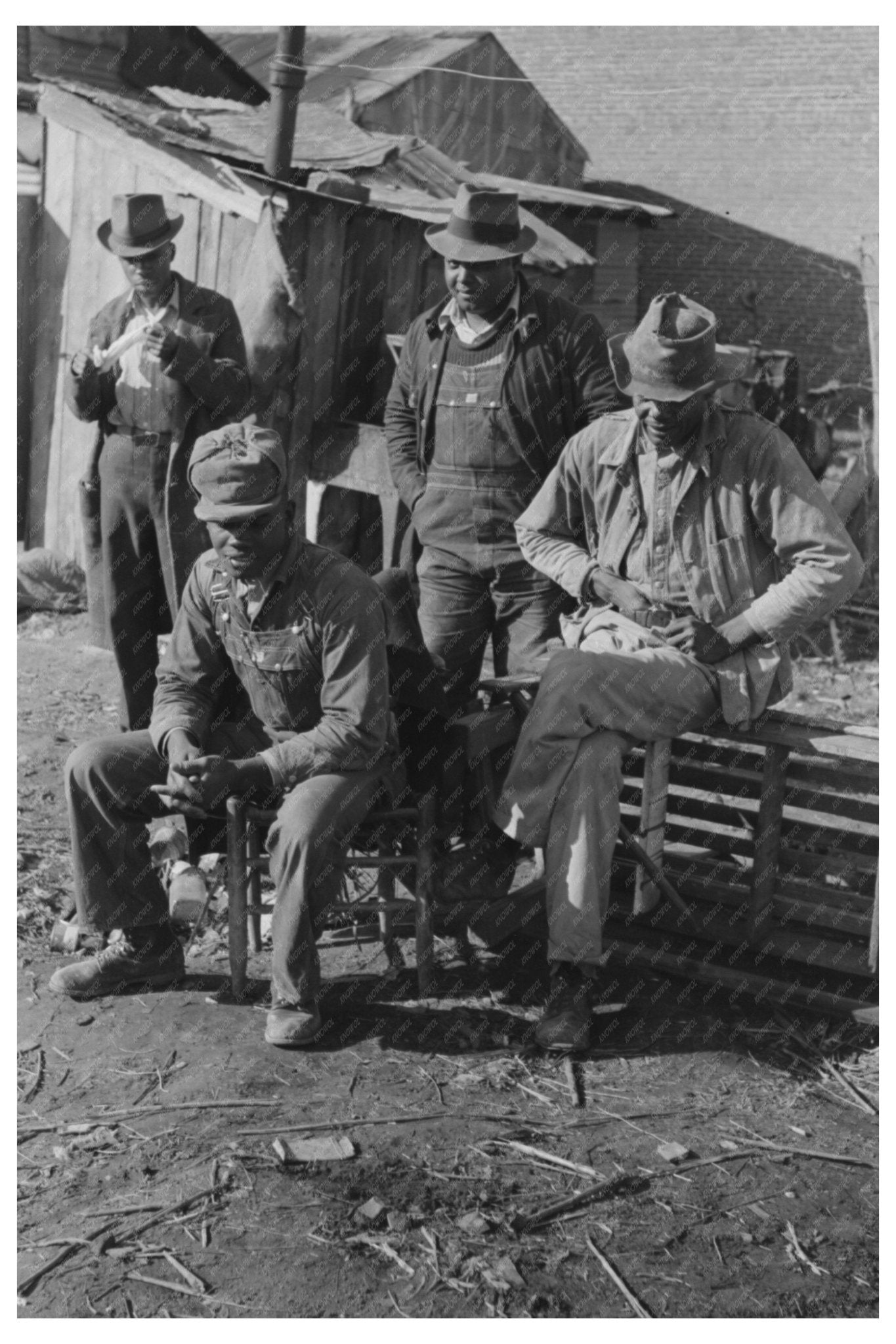 Children Playing Marbles in Eufaula Oklahoma February 1940 - Available at KNOWOL