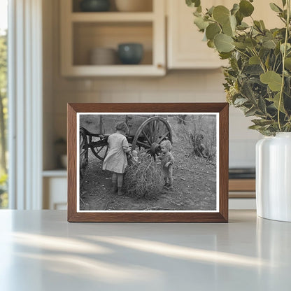 Children Playing with Dolls in Tumbleweeds Iowa 1936 - Available at KNOWOL