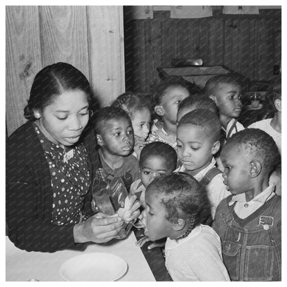 Children Receiving Cod Liver Oil in Arkansas Nursery School 1938 - Available at KNOWOL