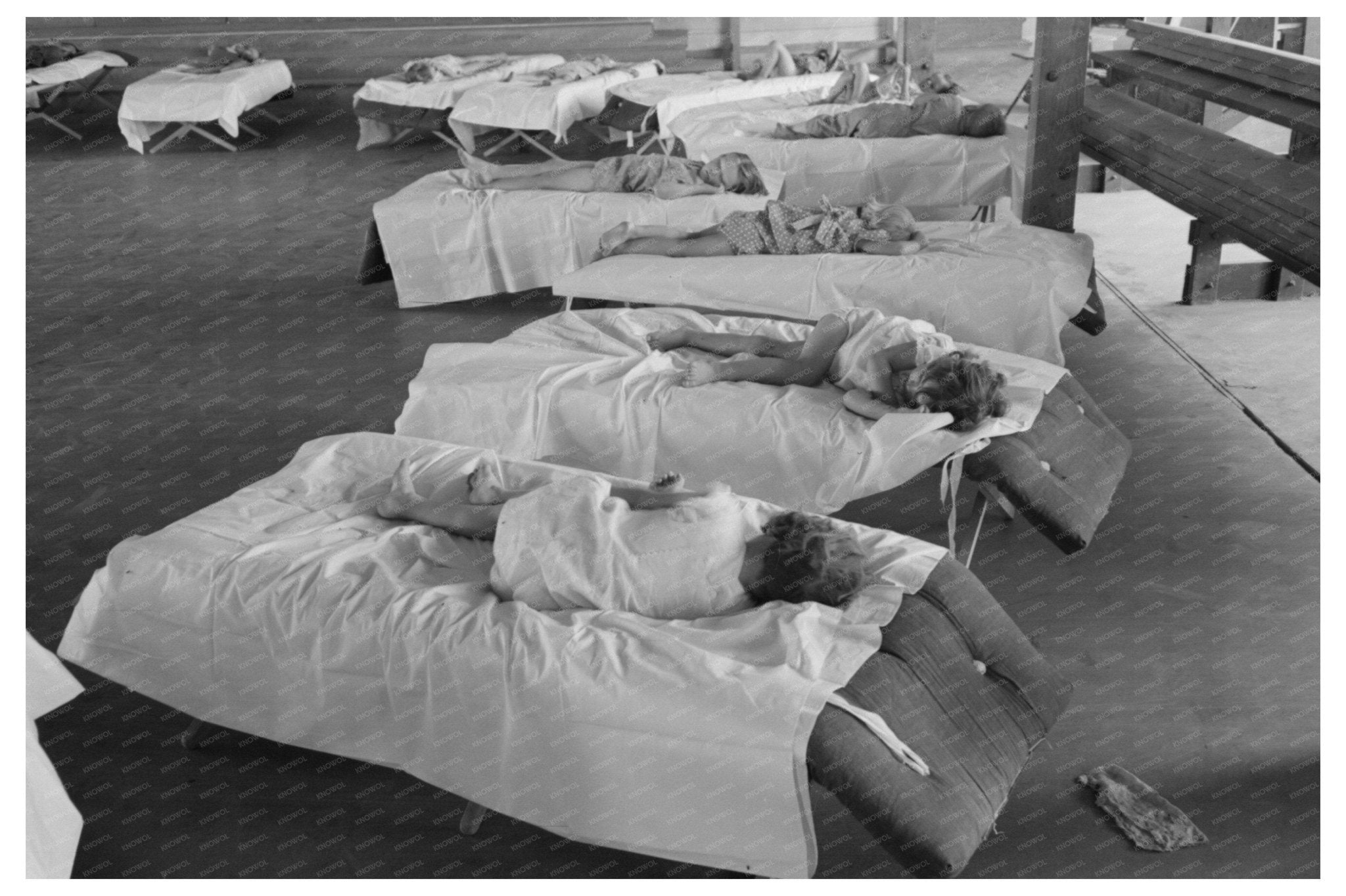 Children Sleeping at WPA Nursery School Arizona 1940 - Available at KNOWOL
