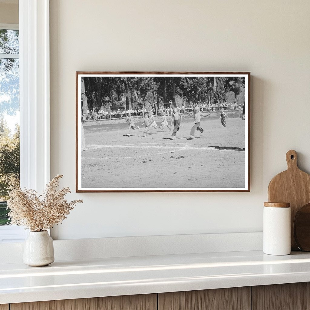 Children Tug - of - War Fourth of July Vale Oregon 1941 - Available at KNOWOL