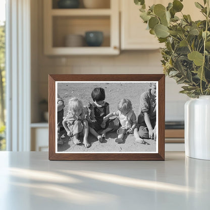 Children Waiting for Dinner in North Dakota 1937 - Available at KNOWOL