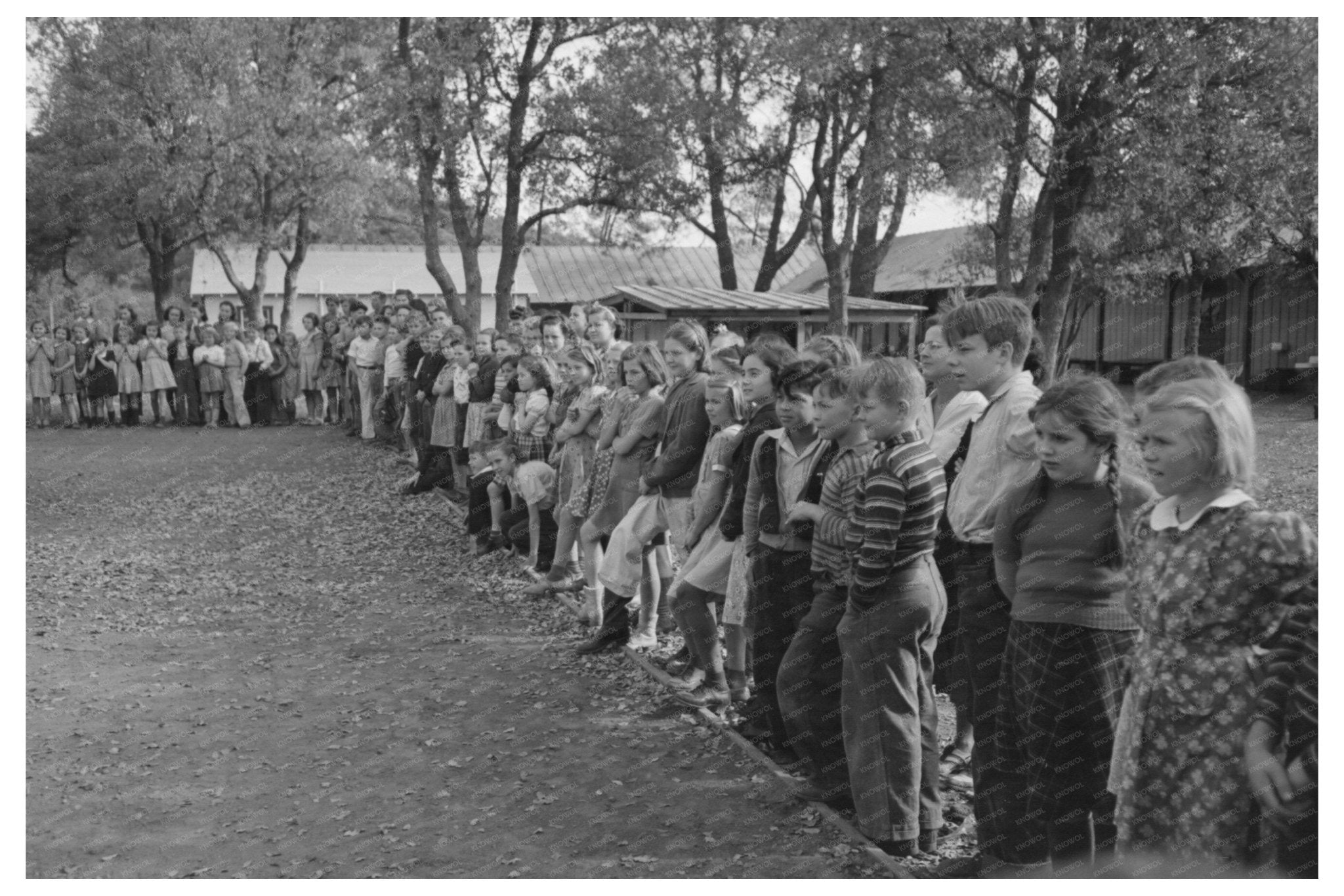Children Watch High School Horse Event Summit City 1940 - Available at KNOWOL