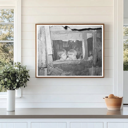 Children Watching from Shack Window Oklahoma City 1939 - Available at KNOWOL