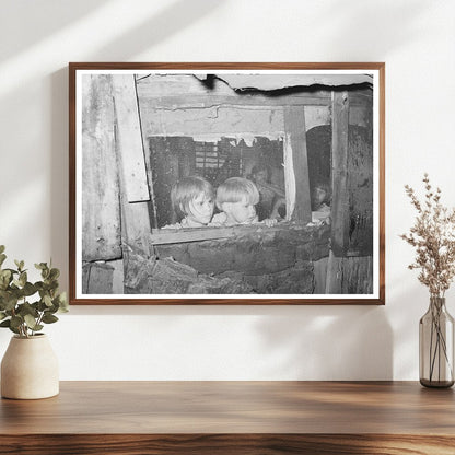 Children Watching from Shack Window Oklahoma City 1939 - Available at KNOWOL