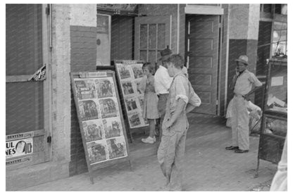 Children Watching Movie Posters Steele Missouri August 1938 - Available at KNOWOL