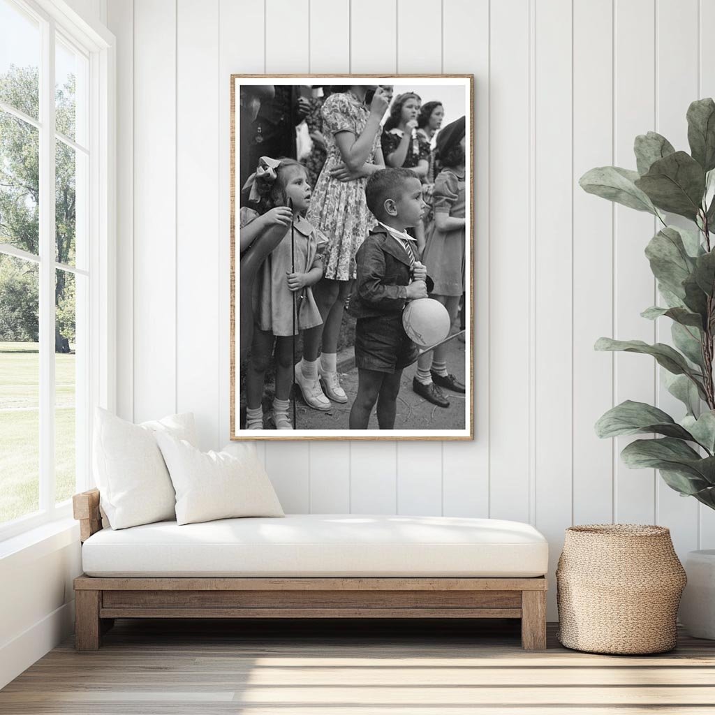 Children Watching Parade at National Rice Festival 1938 - Available at KNOWOL