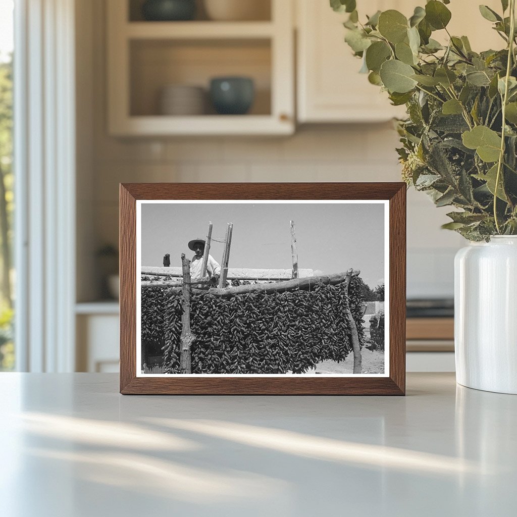 Chili Peppers Drying in Isleta New Mexico 1940 - Available at KNOWOL
