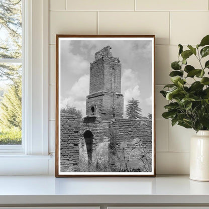 Chimney of Fire - Damaged Plantation House Louisiana 1938 - Available at KNOWOL