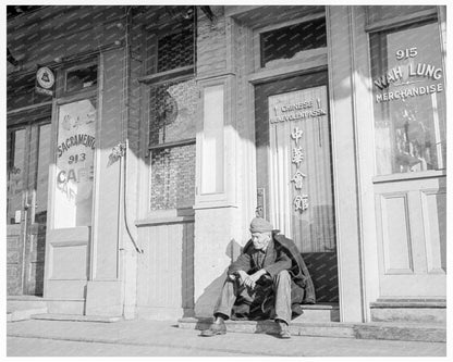 Chinese American Agricultural Worker Sacramento 1936 - Available at KNOWOL