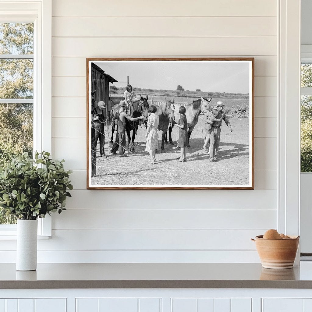 Chris Adolf and Children on Yakima Valley Farm 1939 - Available at KNOWOL