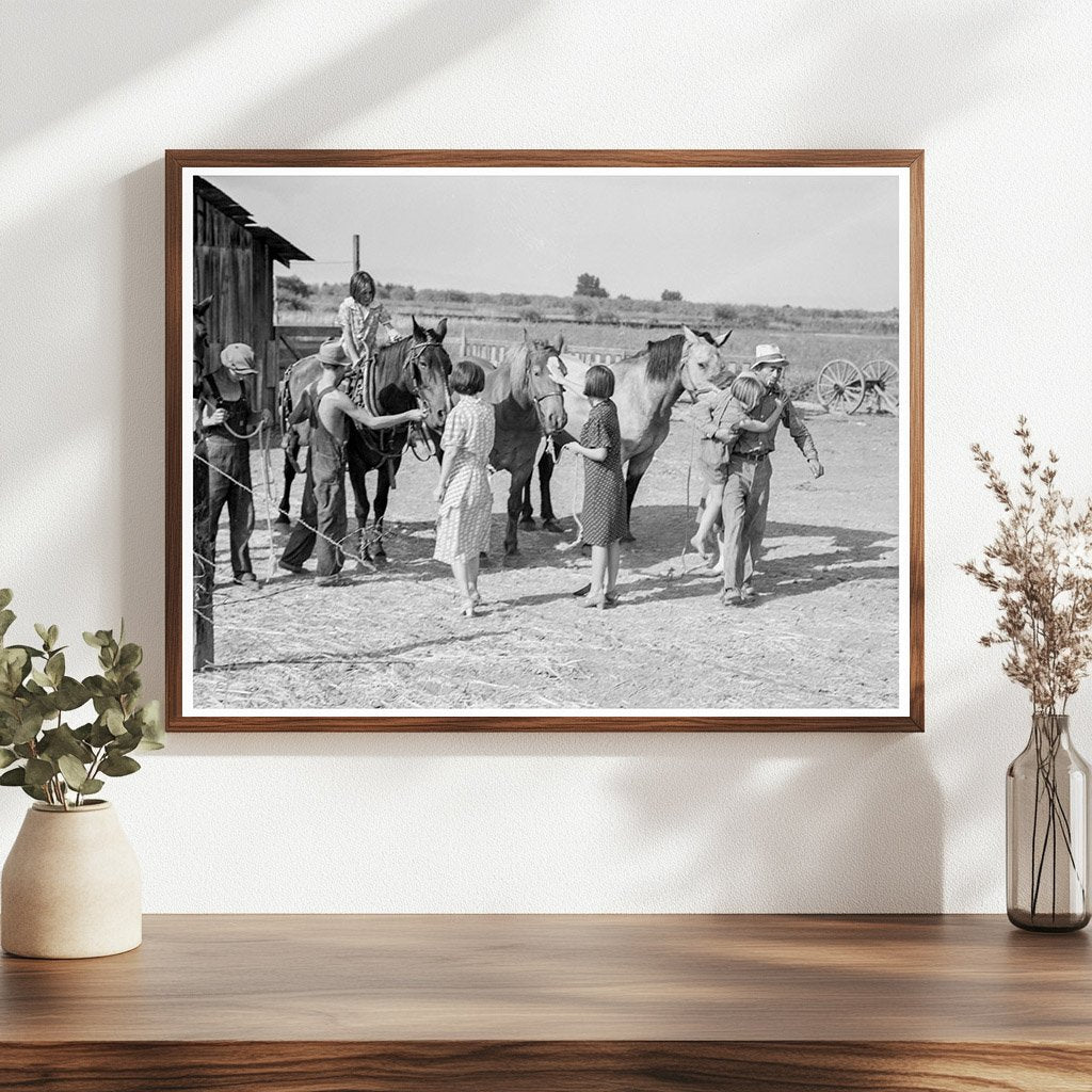 Chris Adolf and Children on Yakima Valley Farm 1939 - Available at KNOWOL